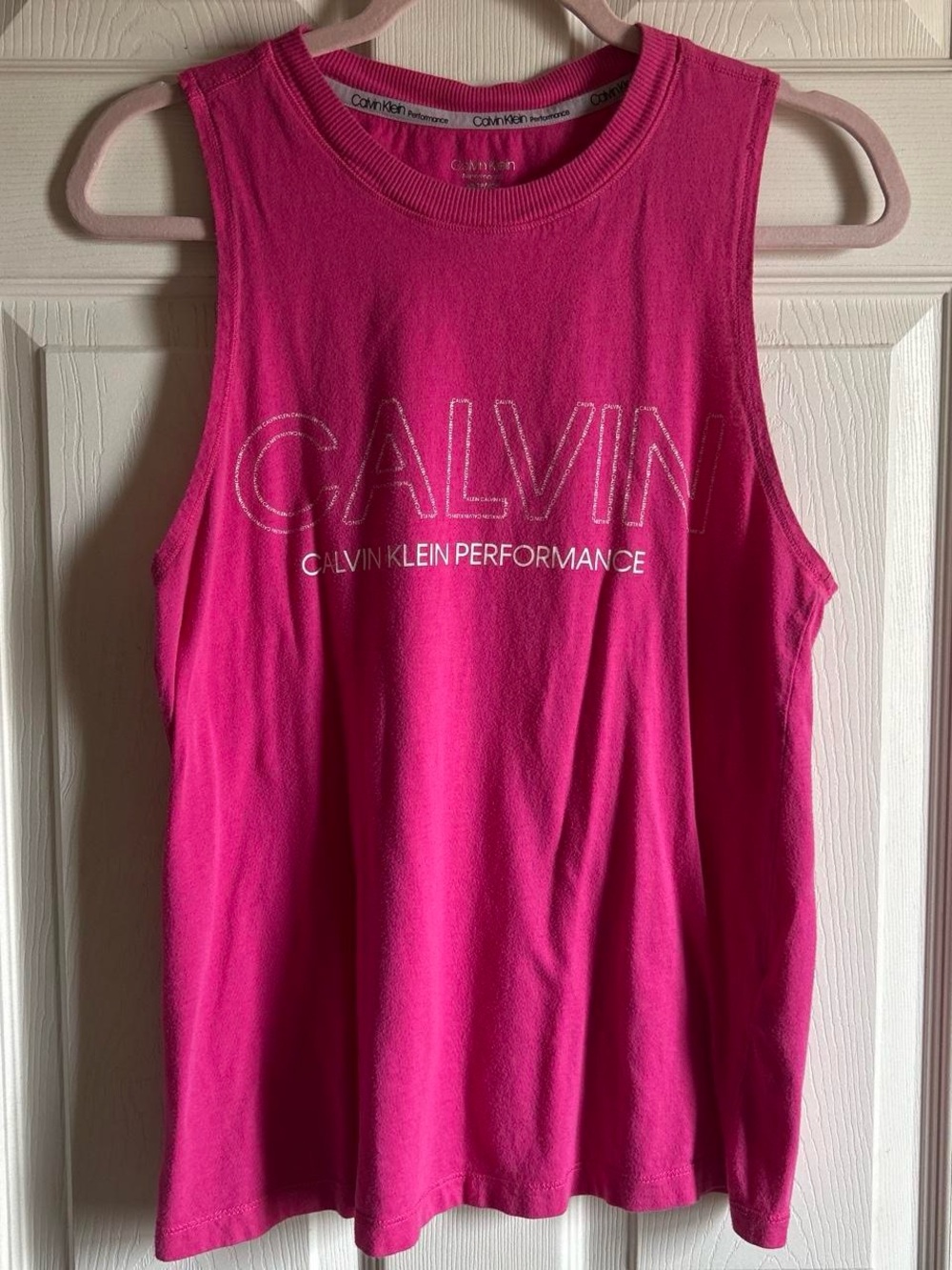 Calvin Klein Bright Pink Performance Tank Top